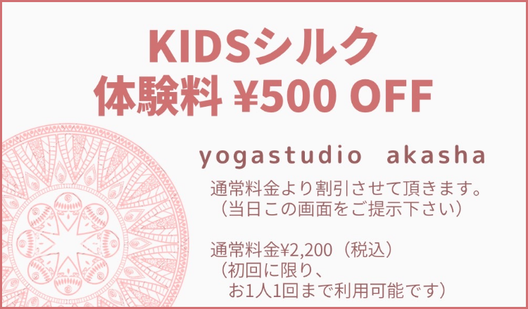 Kidsシルク 体験料¥500OFF